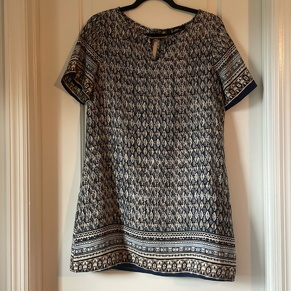Blue print dress